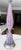 1960s Large Raspberry Lavender Opaline Murano Glass Ribbed Table Lamp by Barovier For Sale - Image 5 of 16