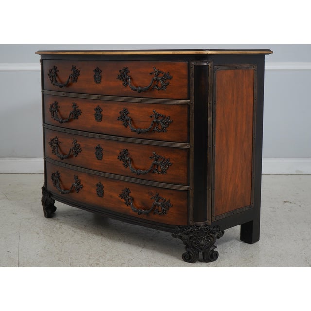 Age: Approx. 30 Years Old Details: Factory Distressed Finish Heavy Solid Bronze Ormolu Mounts & Trimwork Gold Highlights...