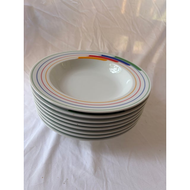 Memphis style vintage Studio Nova fire&Ice series soup bowls set 8. Fun rainbow colors very fun from the 1980’s post...