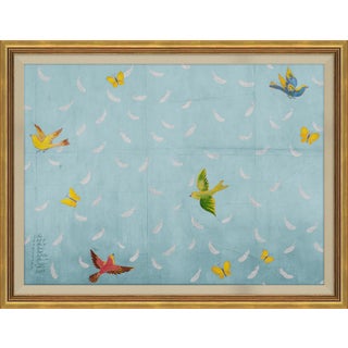 Feathers, Blue (var. 1) Art Print by Paule Marrot For Sale