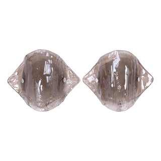 Large Smoke Murano Glass Wall Lights from Kalmar, 1960s, Set of 2 For Sale