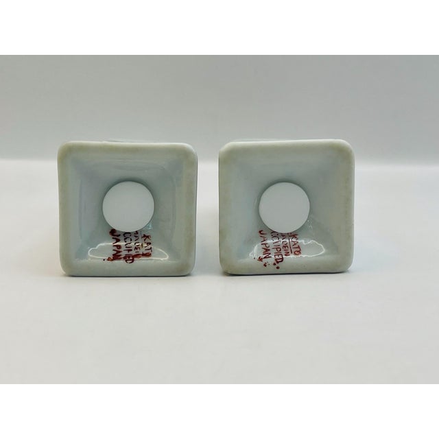White Vintage Floral Salt & Pepper Shakers For Sale - Image 8 of 8