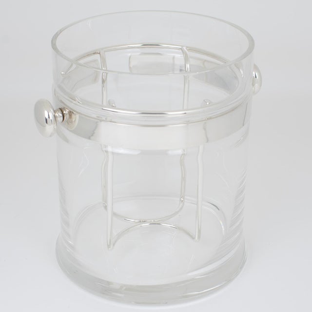 Silver Plate and Crystal Champagne, Wine Ice Bucket by Pm Italy For Sale - Image 11 of 13