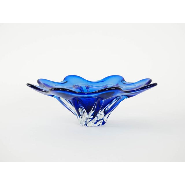 1970s Vintage Danish Cobalt Flower Bowl, 1970s For Sale - Image 5 of 8