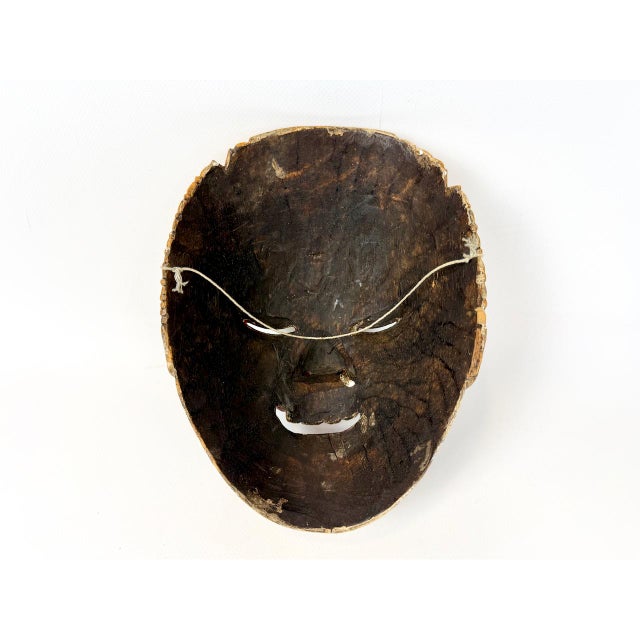 Yogyakarta Javanese Hand Painted Carved Mask, Indonesia, 1900s For Sale - Image 9 of 13