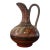 Vintage Tonalá Mexican Pottery Pitcher Vase With Handpainted Floral and Bird Motifs For Sale
