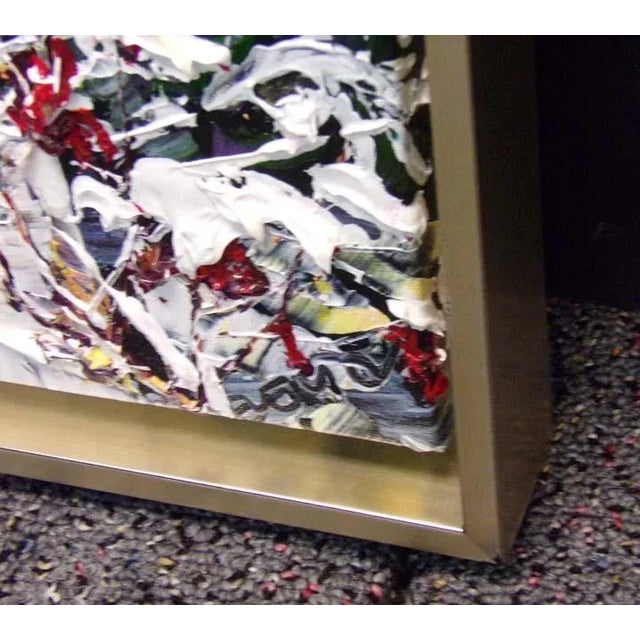 "Untitled" framed Original Acrylic on Canvas by Maya Eventov Hand Signed by the Artist museum mounted, matted and custom...