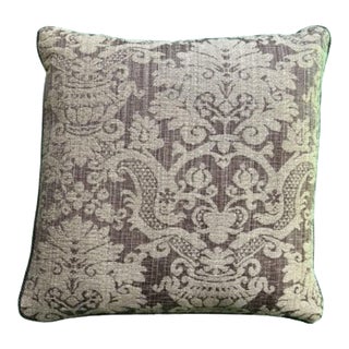 Beacon Hill Antiquarian Collection Java Damask Pillow For Sale