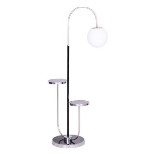 Bauhaus Chrome Floor Lamp by J. Halabala for Up Zavody, Czechia, 1930s For Sale