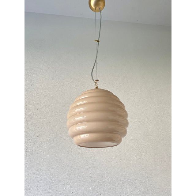 Dune 27 Murano Jacketed Glass Chandelier in Sand-Taupe Color, 2010s For Sale - Image 6 of 18