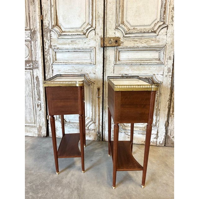 Vintage Mahogany Bedside Tables, 1960s, Set of 2 For Sale - Image 10 of 11