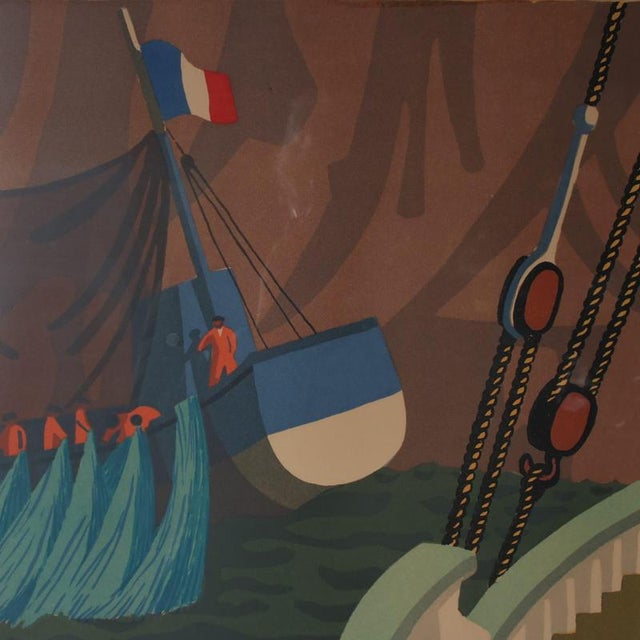 Modern Lars Norrman, Composition, 1950s, Lithograph, Framed For Sale - Image 3 of 9