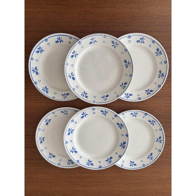 Ceramic Vintage Camille Pattern Dessert Plates by Sarreguemines & Digoin, 1950s, Set of 6 For Sale - Image 7 of 7