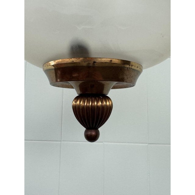 Vintage Glass and Brass Lantern, 1960s For Sale - Image 6 of 15