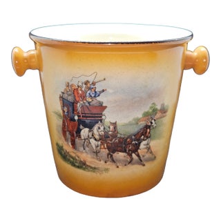 Vintage Ice Bucket Erphila Art Pottery Czecho Slivakia For Sale