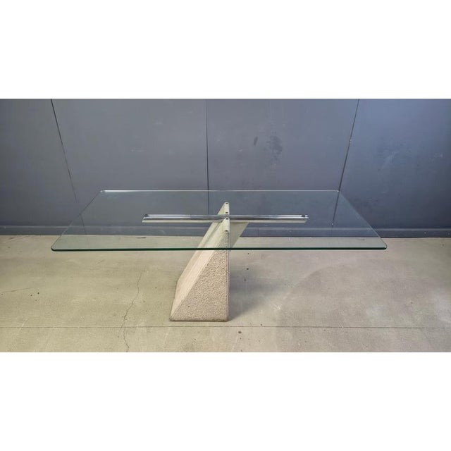 Concrete Dining Table by Giovanni Offredi for Saporiti, 1970s For Sale - Image 12 of 13