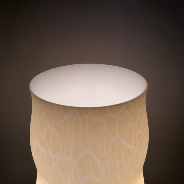 Metal Large Modernist Opal Murano Glass Table Lamp For Sale - Image 7 of 13