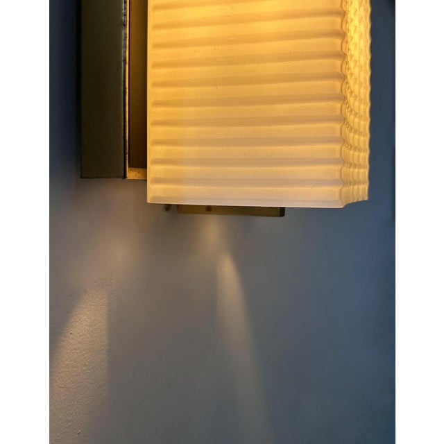 Opaline and Brass Wall Lamp, France, 1950s For Sale - Image 9 of 15