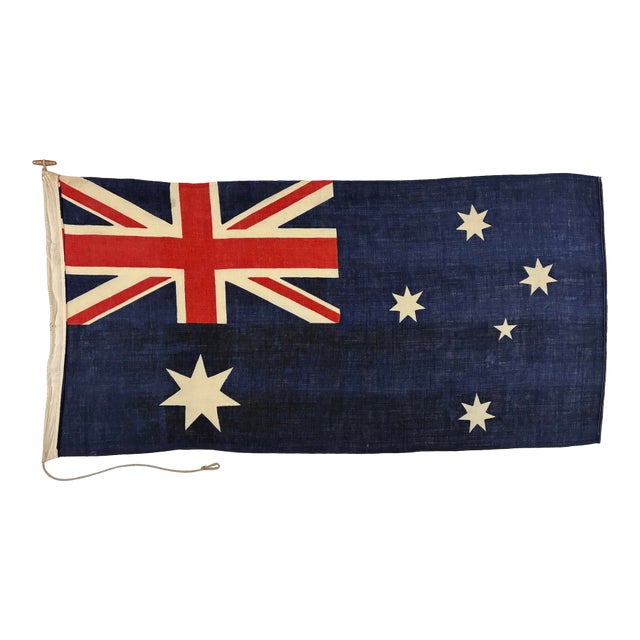 Small Vintage Wool Flag of Australia For Sale