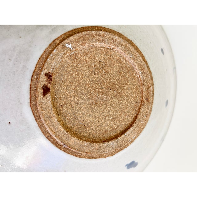 Mid-Century Blue Abstract Studio Pottery Bowl For Sale - Image 9 of 9