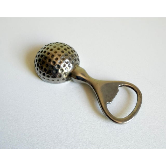Metal Vintage Silver Golf Ball Bottle Opener For Sale - Image 7 of 7
