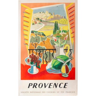 1949 Original French Railway Poster, Provence Landscape For Sale