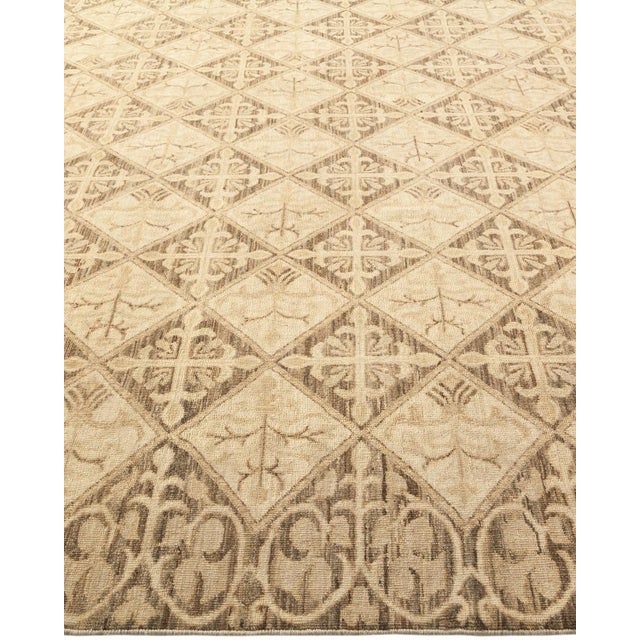 Solo Rugs Eclectic Collection Hand-Knotted Area Rug - Beige Collection 8' 2" X 9' 6" For Sale - Image 4 of 10