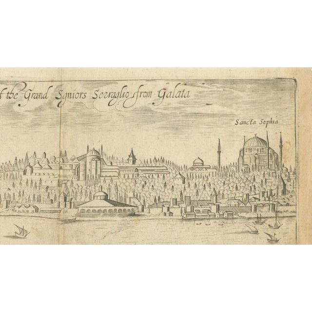 Copper George Sandys, Prospect of the Grand Signior’s Seraglio from Galata Constantinople, 1673, Paper For Sale - Image 8 of 9