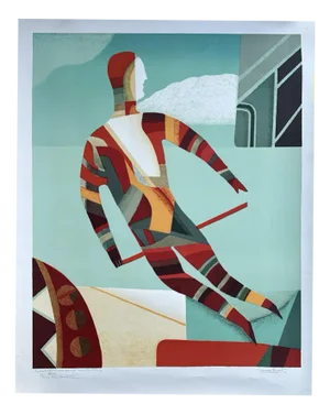 Max Papart, The Trapezist, 1985, Original Lithograph