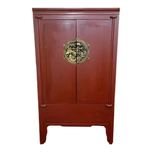 19th Century Chinese Lacquered Ming Style Wedding Cabinet