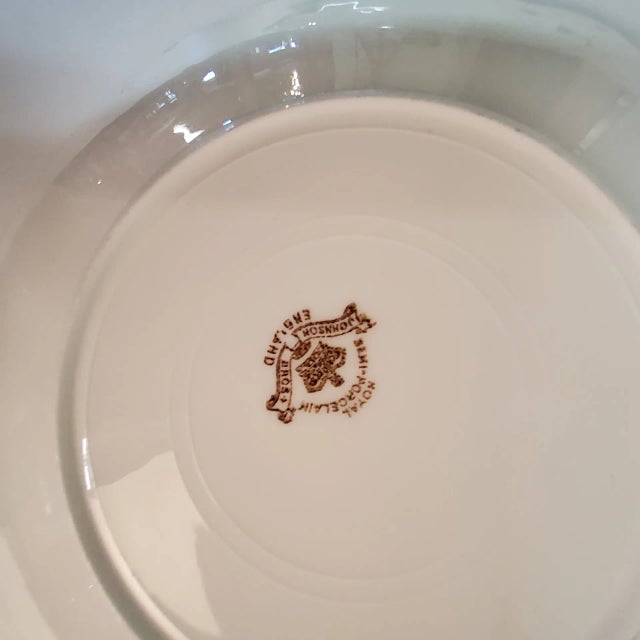Rustic European 1940s Johnson Brothers Ironstone Salad/Dessert Plates- Set of 8 For Sale - Image 3 of 4