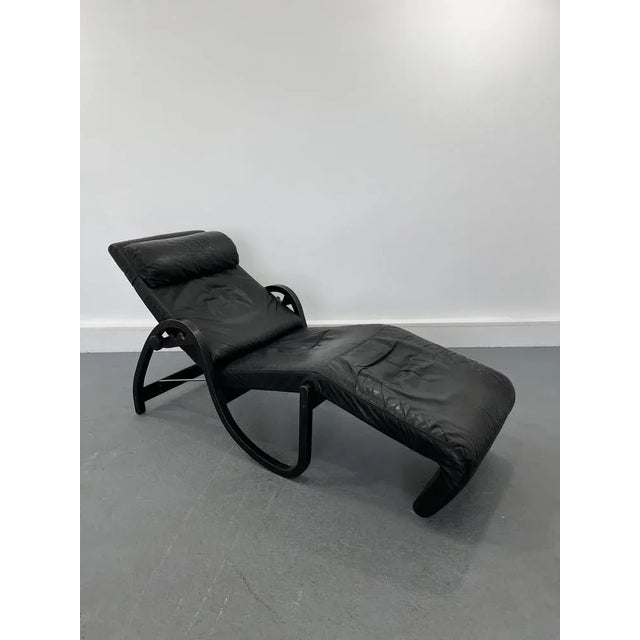 Sinus Lying Leather Black Chair from Westnofa, 1970s For Sale - Image 10 of 12