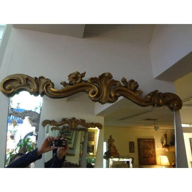 Shabby Chic Italian Mid-Century Dorothy Draper Style Painted and Giltwood Mirrors-Pair For Sale - Image 3 of 9