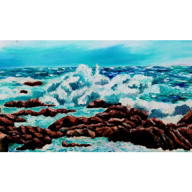 American Mid Century Bright Waters California Seascape For Sale - Image 3 of 4