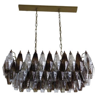 Vintage Italian Glass Chandelier, 1970s For Sale