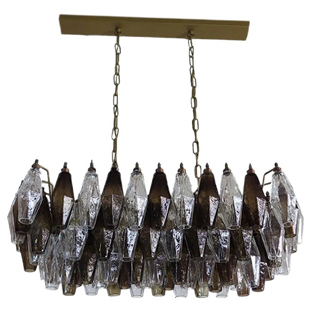 Vintage Italian Glass Chandelier, 1970s For Sale