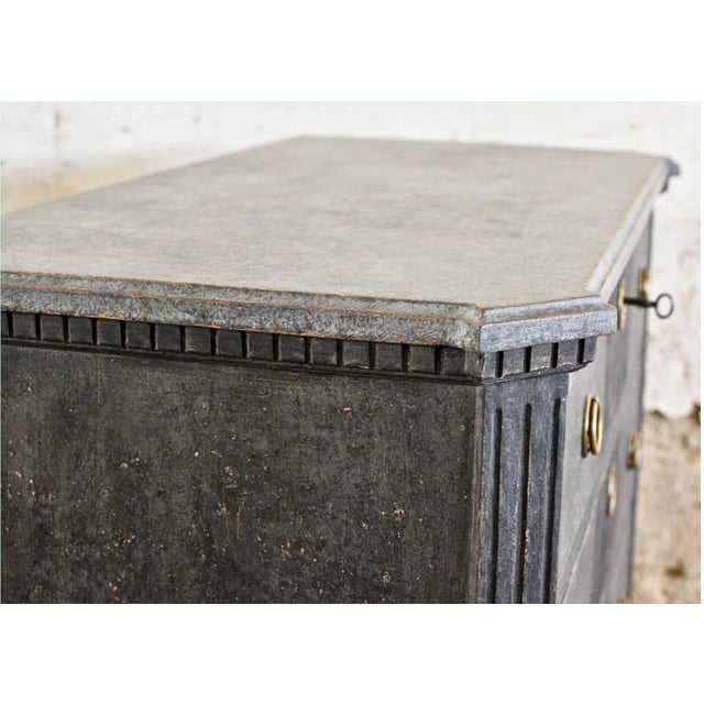 19th Century Ebonized Gustavian Style Commode For Sale - Image 4 of 4