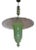 Italian Art Deco Jade Colored Glass Ceiling Lamp, 1930s For Sale