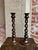Antique English Oak OPEN Barley Twist Candlesticks Jacobean Pair c1860. Direct from England, a stunning pair of antique...