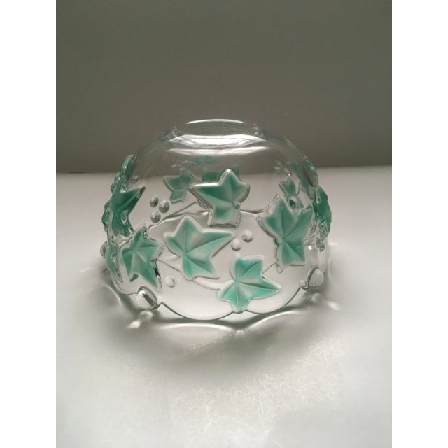 Green 1990s Mikasa Queen’s Garden Ivy Leaf Pattern Salad Bowl Serving Set-5 Pieces For Sale - Image 8 of 13