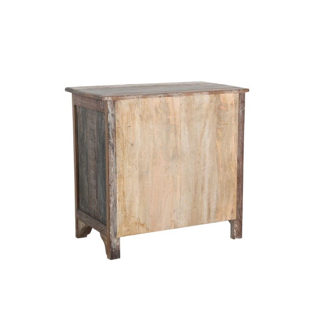 Cabinet/Buffet Constructed From Antique Indian Door Panels and Reclaimed Wood For Sale - Image 4 of 4