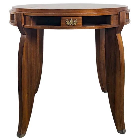 Pedestal Table by J.F Leleu For Sale