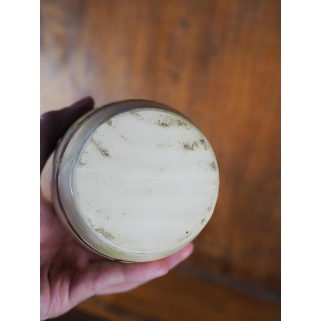 Cream 1960s Midcentury French Naive Boho Lidded Jar With Bird For Sale - Image 8 of 11