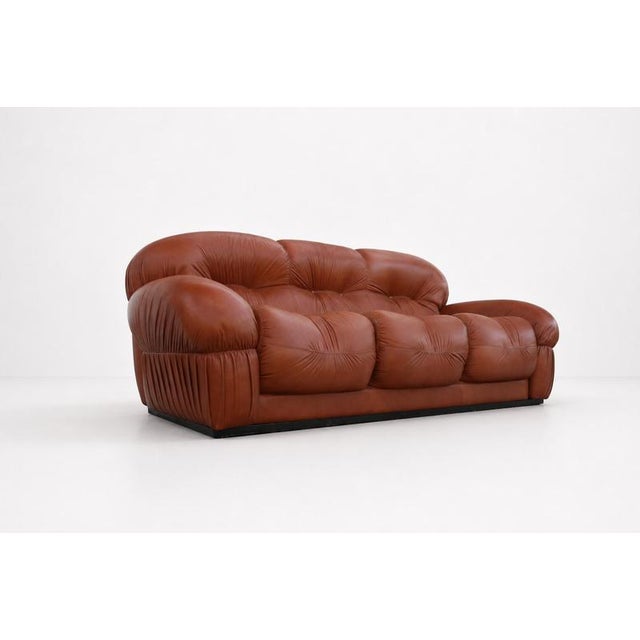 Brown Vintage Italian Sculptural Sofa, 1970s For Sale - Image 8 of 8
