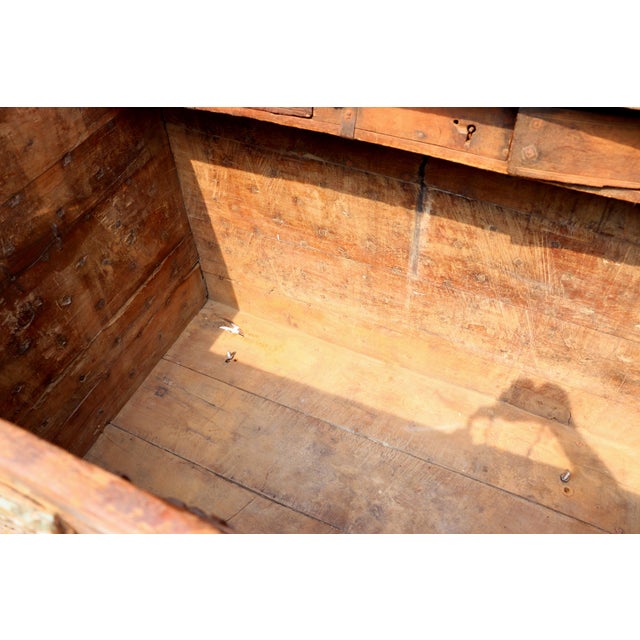 Vintage Indian Dowry Chest on Wheels, 1920s For Sale - Image 18 of 18