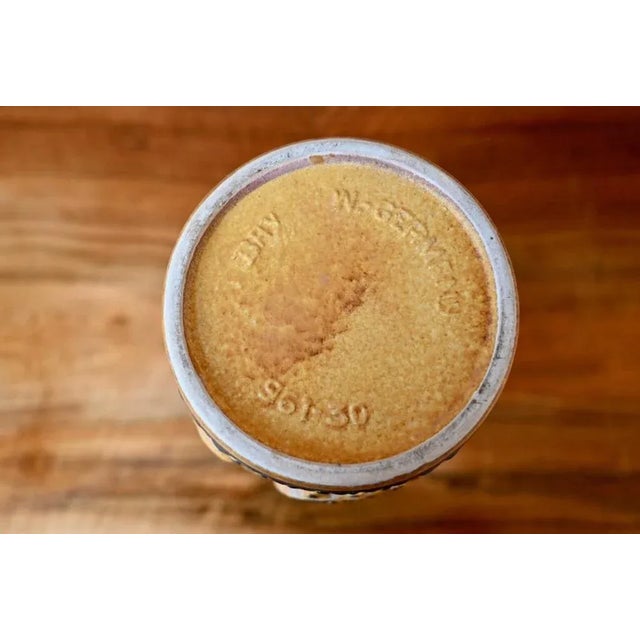 Ceramic Vase in Enamelled Yellow from Bay Keramik For Sale - Image 7 of 8