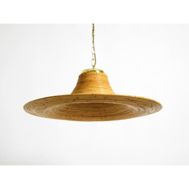 Large Italian Bright Bamboo Pendant Lamp from Vivai Del Sud, 1970s For Sale - Image 4 of 18