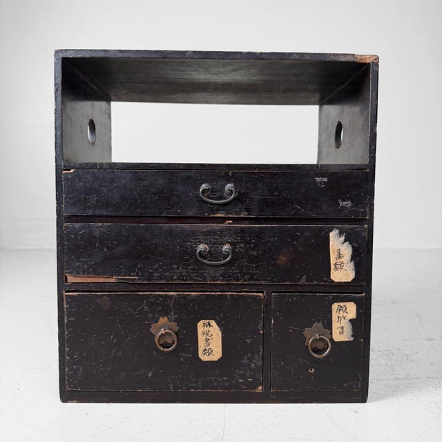 Vintage Japanese Desk Cabinet, 1920 For Sale - Image 12 of 12
