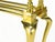 Gold Cast & Polished Brass Cabriole Leg Console Table For Sale - Image 8 of 8