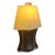 Roger Thomas Collection by Studio a Table Lamp — Gold Leaf Resin Body With Lucite Base For Sale